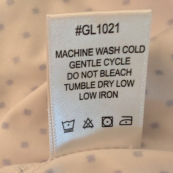 Graham Luxe Golf Polo White/Blue Dots and Collar Performance Size Large - Picture 13 of 13